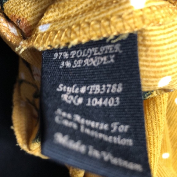 Mine Floral Zip Front Hem Tie Top Size L - Picture 4 of 5